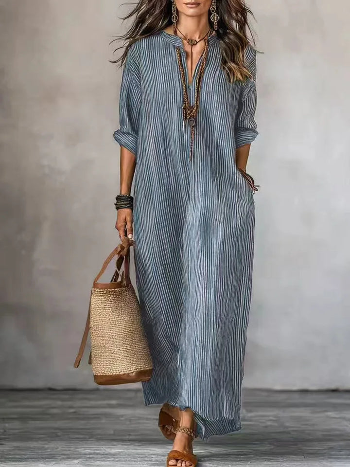 Naomi Relaxed V Neck Maxi Dress