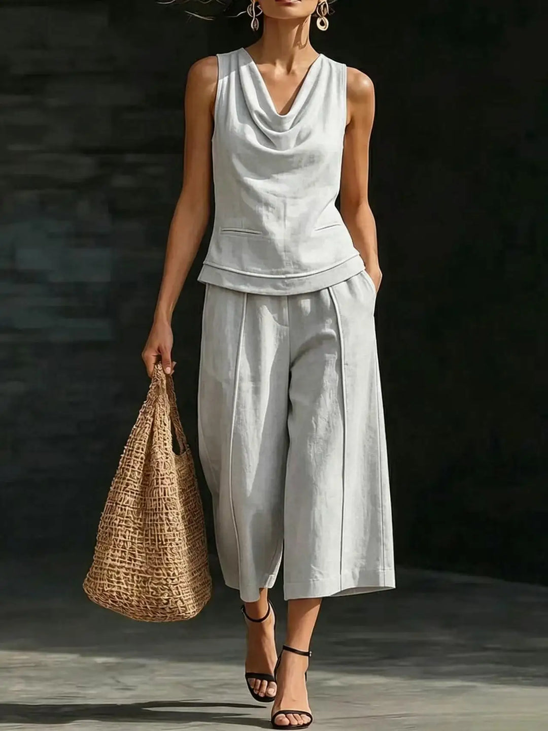 Blair Relaxed Cowl Neck Trouser Set