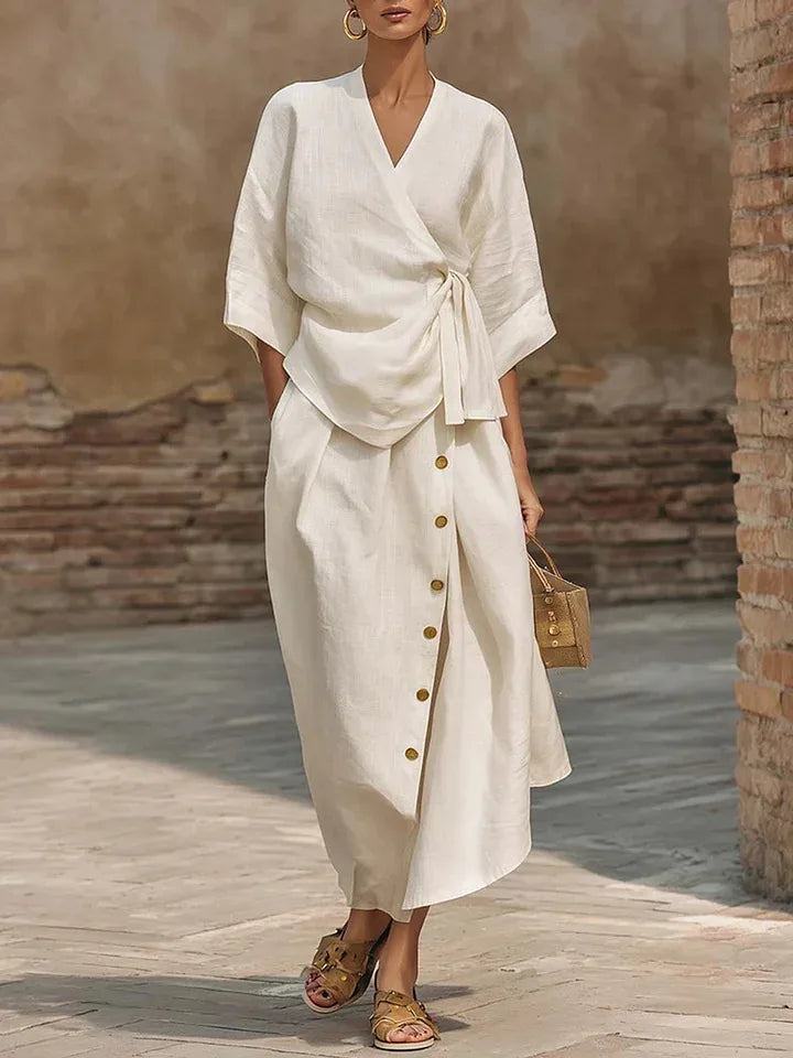 Celeste Elegant Midi Skirt Set
