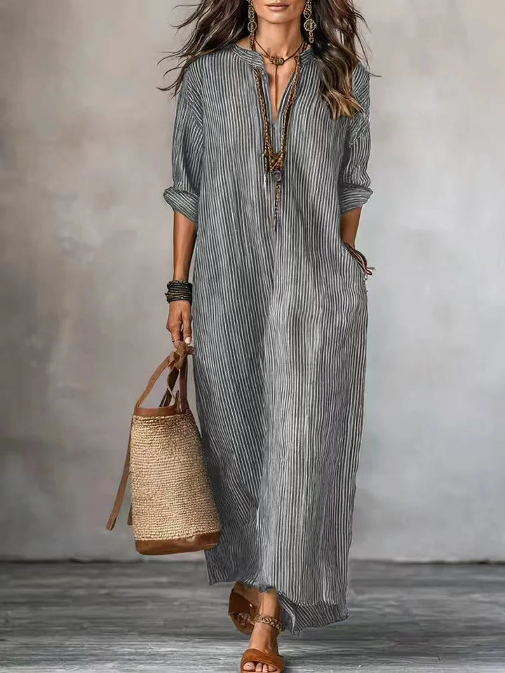 Naomi Relaxed V Neck Maxi Dress