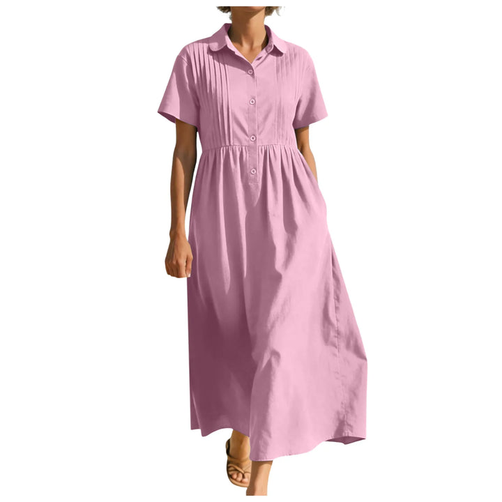 Grace Button Front Midi Dress