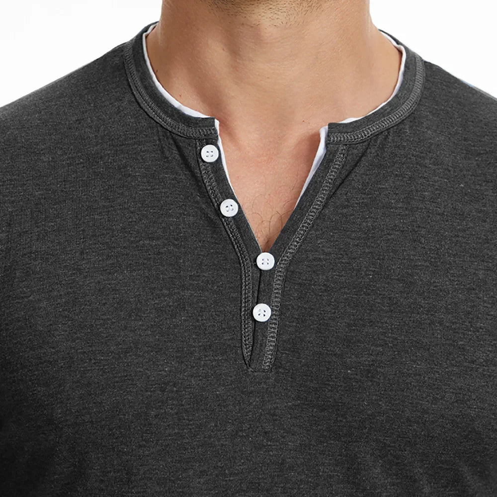 Marcello Henley Long Sleeve Shirt