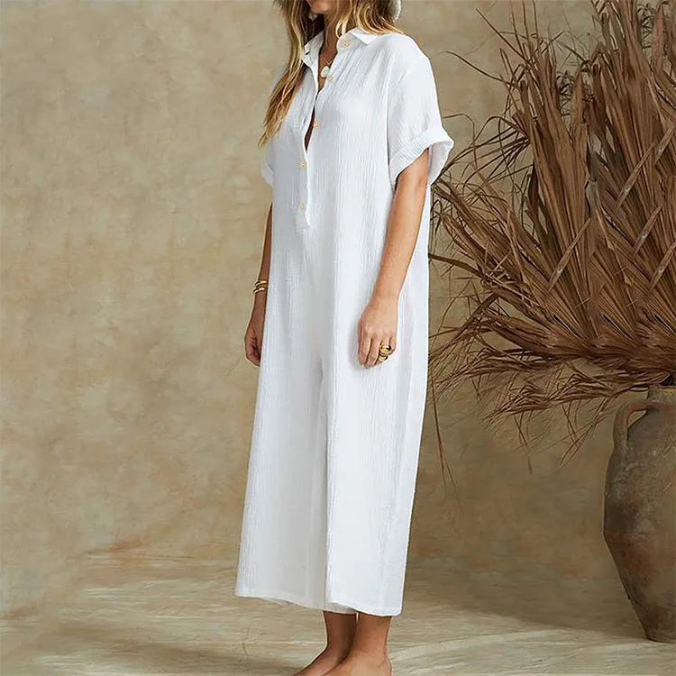 Madeline Casual Wide Leg Jumpsuit