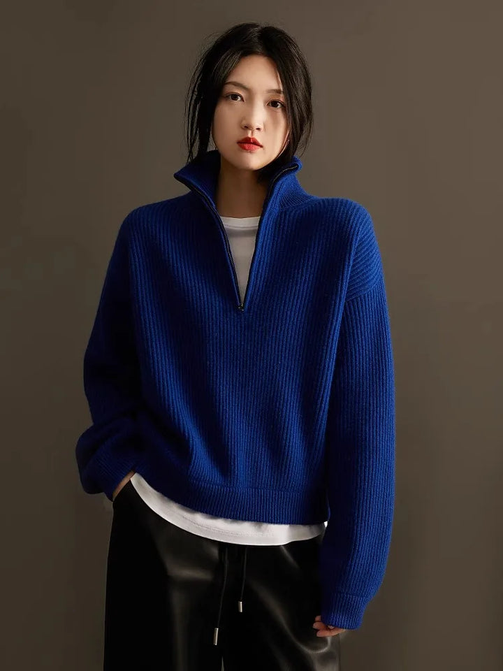 Camille Half-Zip Cashmere Sweater