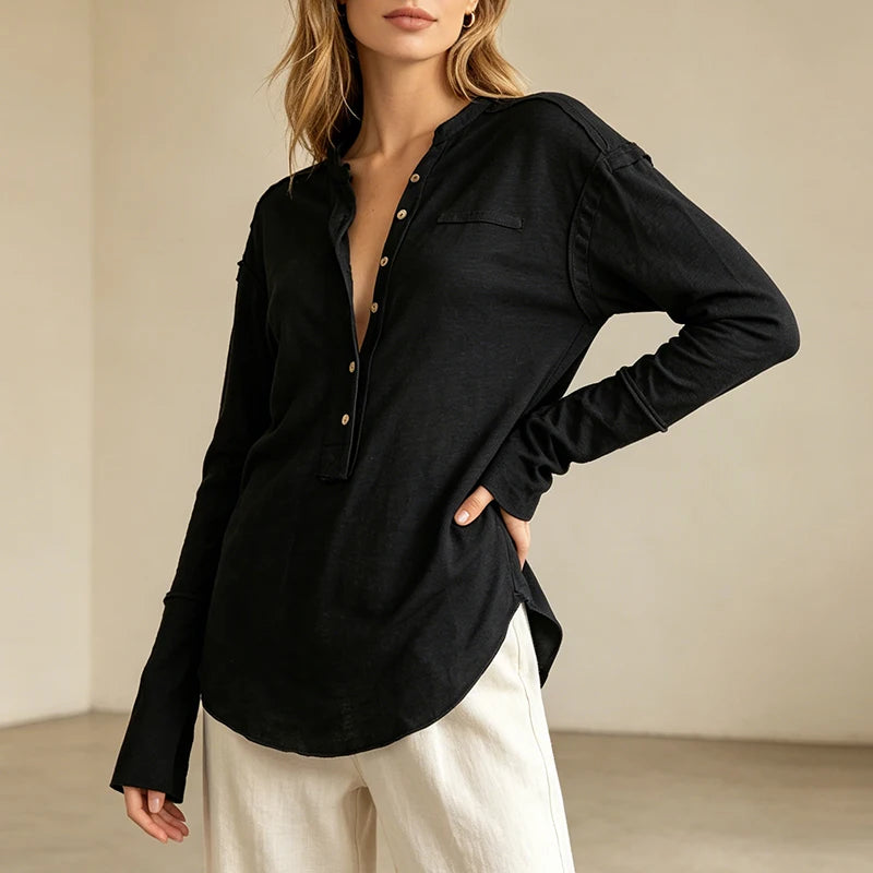 Lydia Loose Collared Blouse