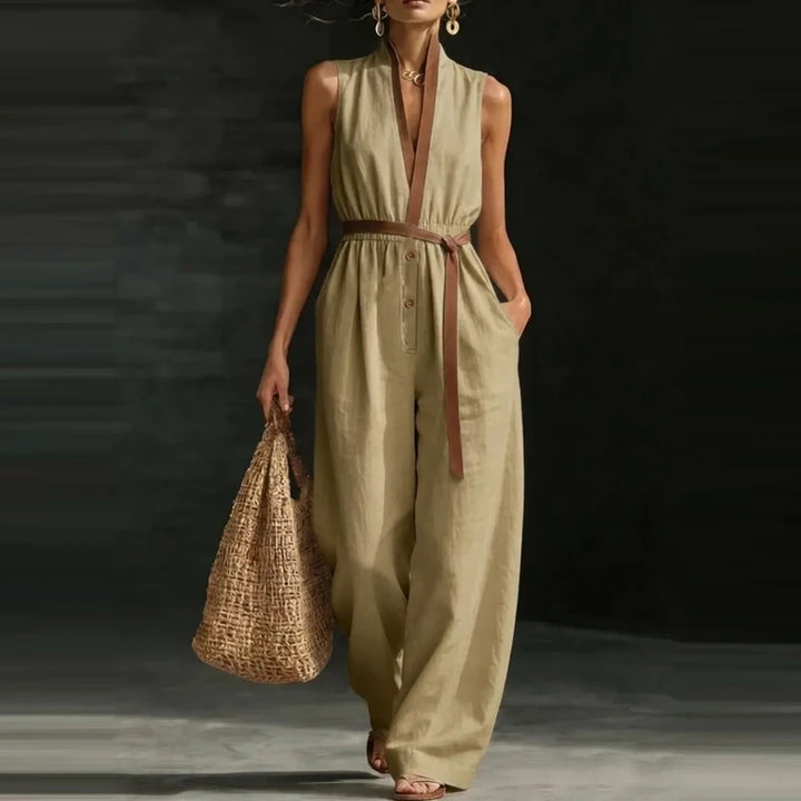 Celia V Neck Wide Leg Jumpsuit
