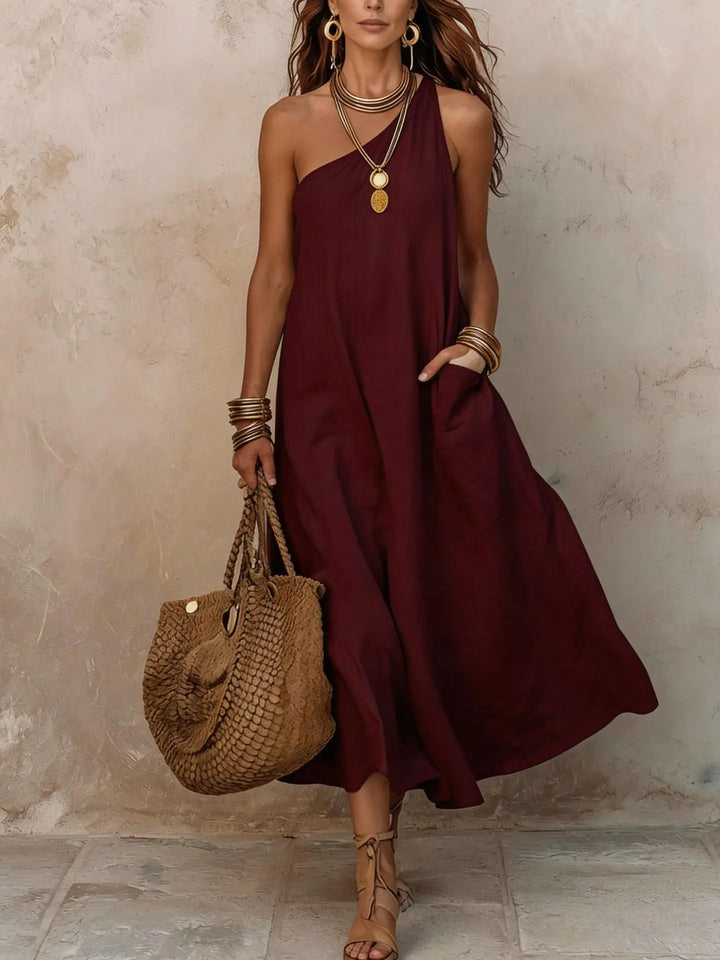 Natasha Asymmetrical Midi Dress