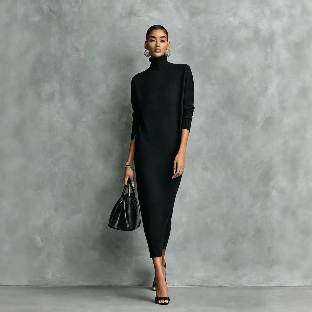 Elise Relaxed Fit Turtleneck Dress