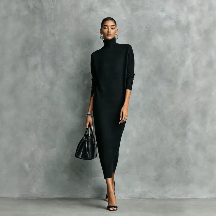 Elise Relaxed Fit Turtleneck Dress