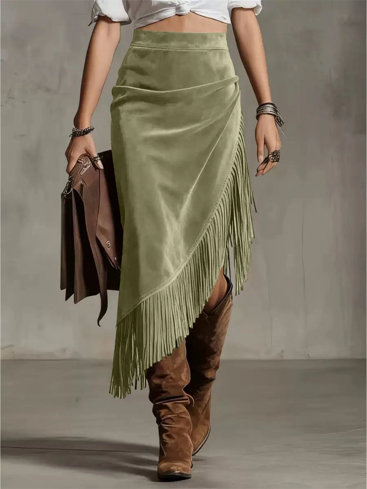 Sloane Retro Suede Midi Skirt