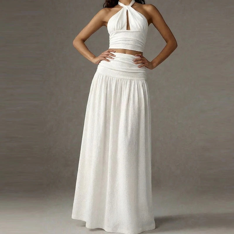 Amara Halter Neck Skirt Set