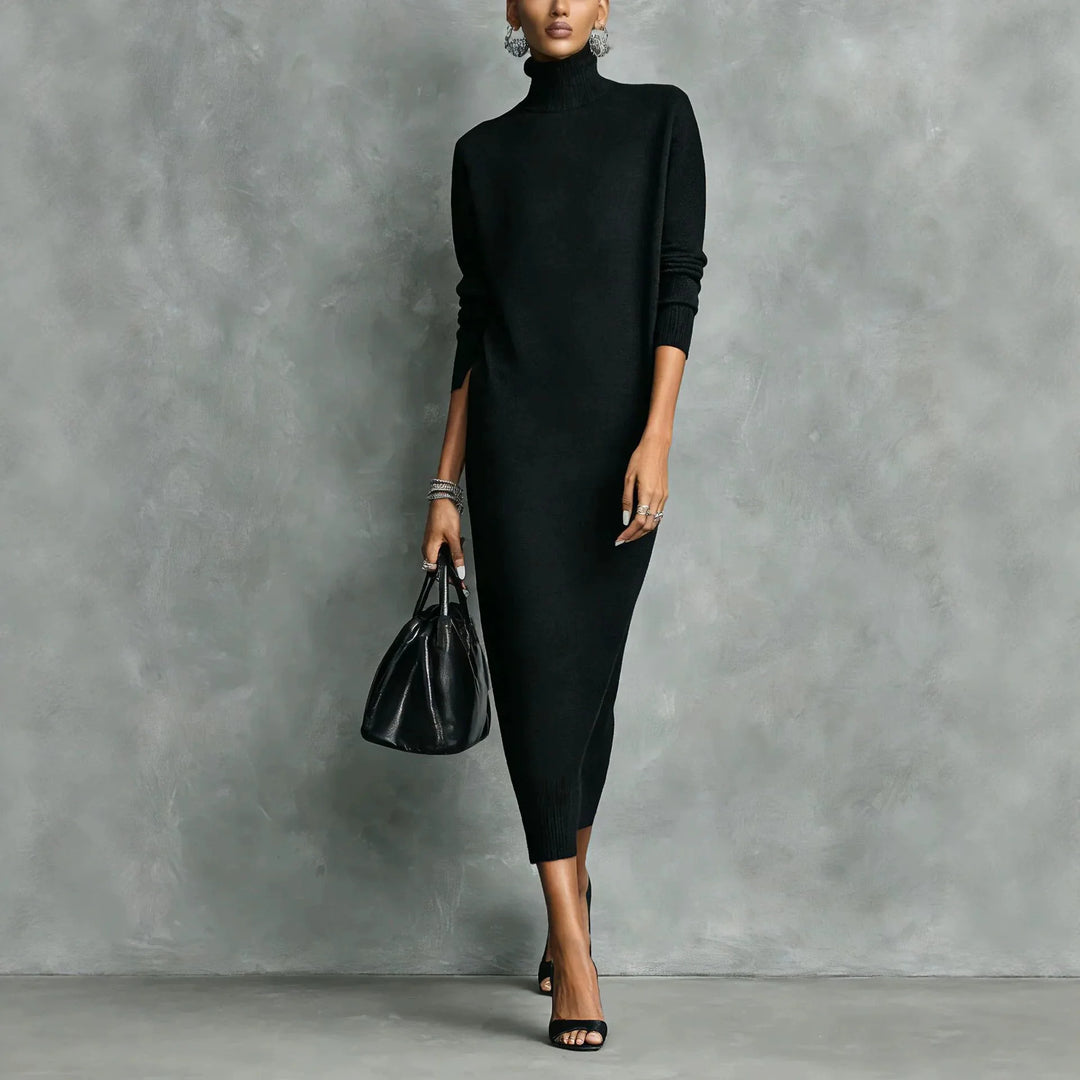 Elise Relaxed Fit Turtleneck Dress