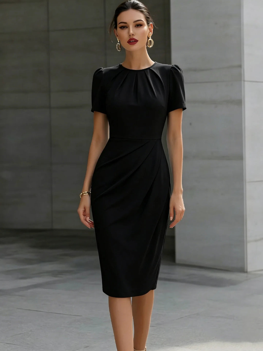 Lauren Waist Cinched Midi Dress