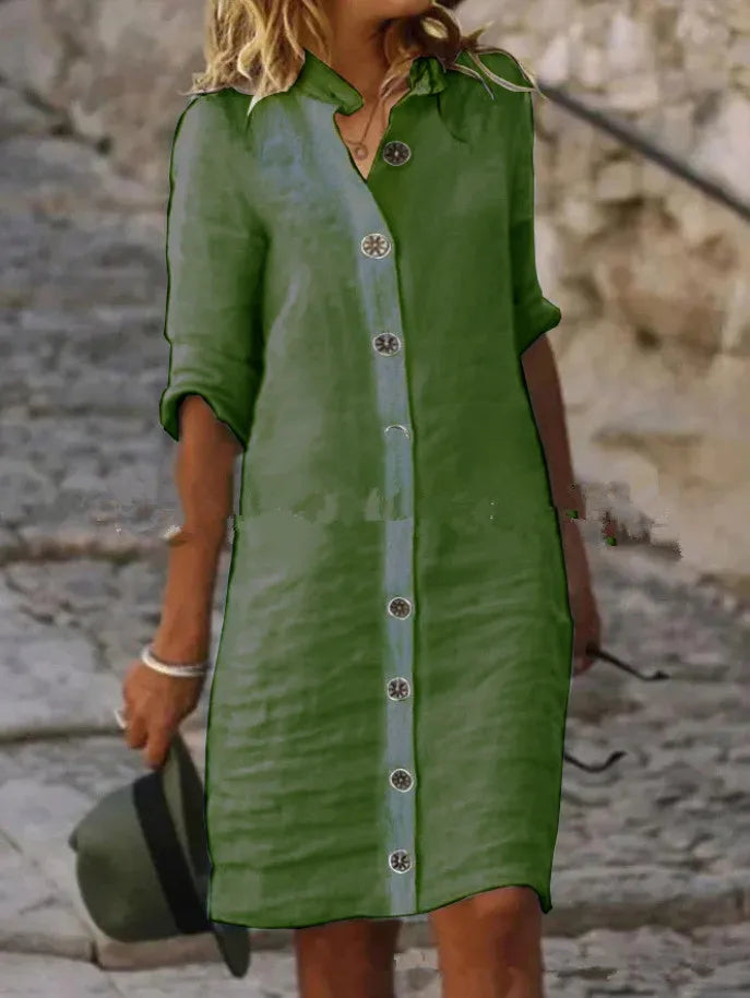 Claire Button Front Mini Dress