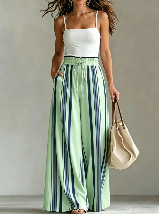 Faith Striped Palazzo Trouser