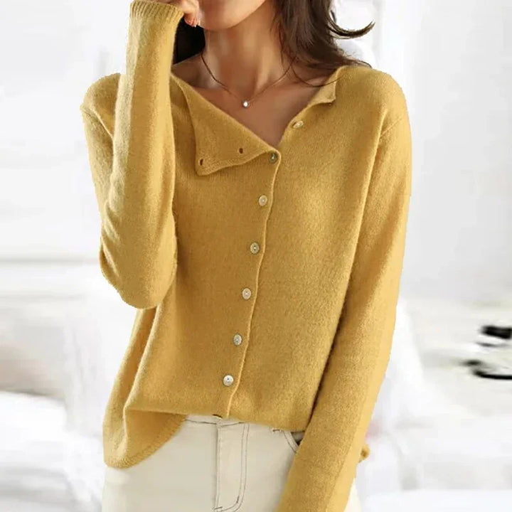 Anya Asymmetric Button Cardigan