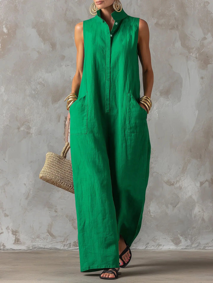 Presley Effortless Stand Collar Jumpsuit