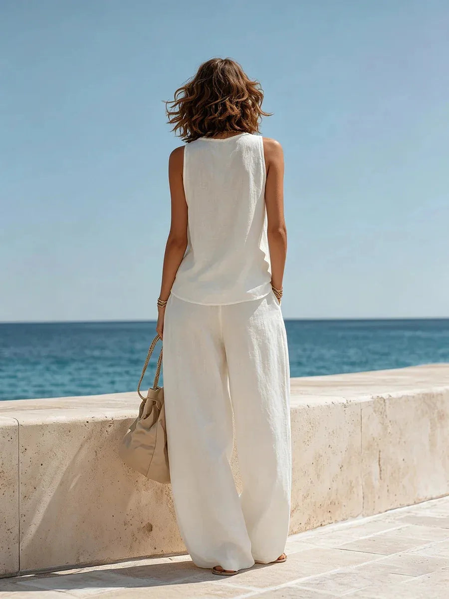 Aubrey Relaxed Wide Leg Trouser Set