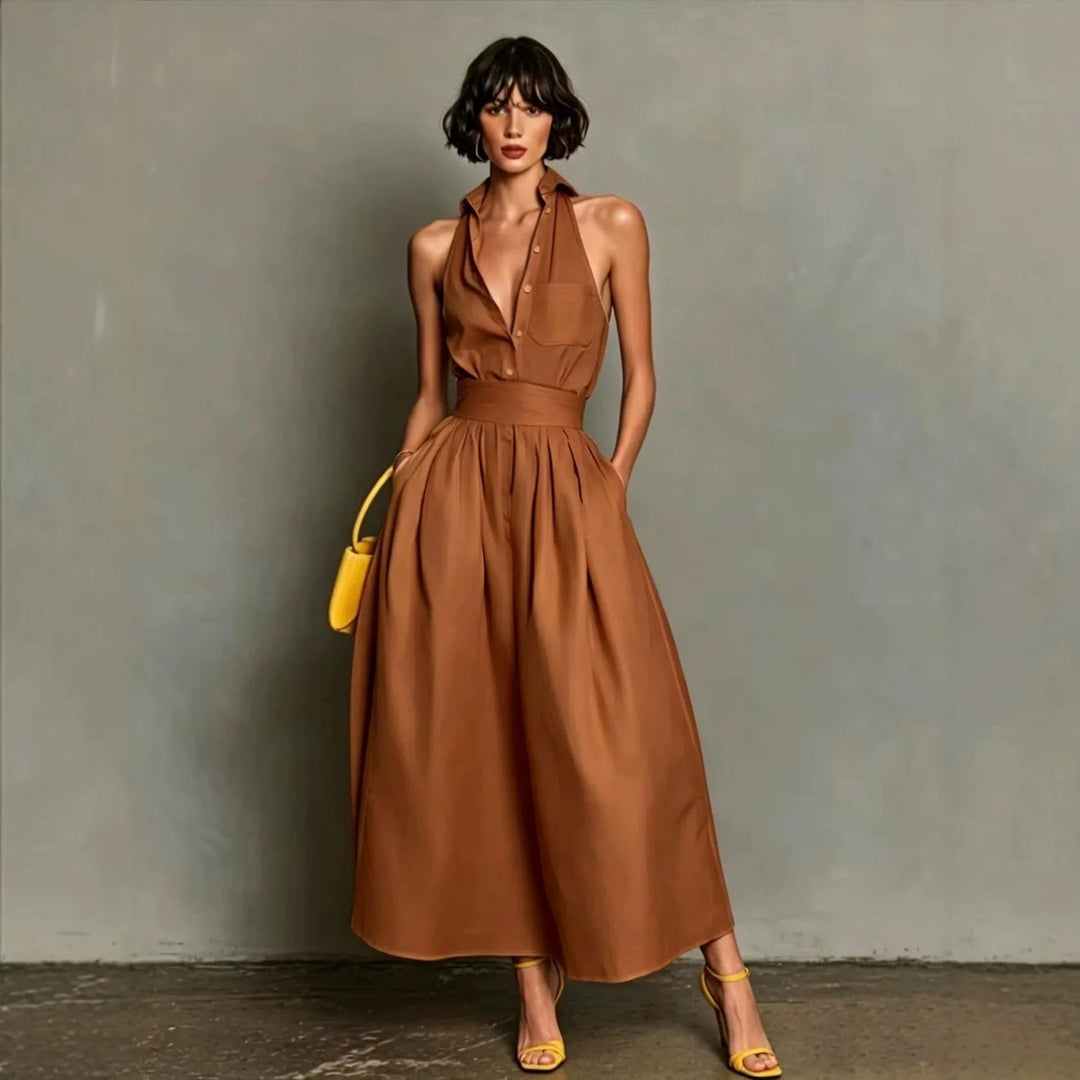 Cassidy Collar Shirt Midi Dress