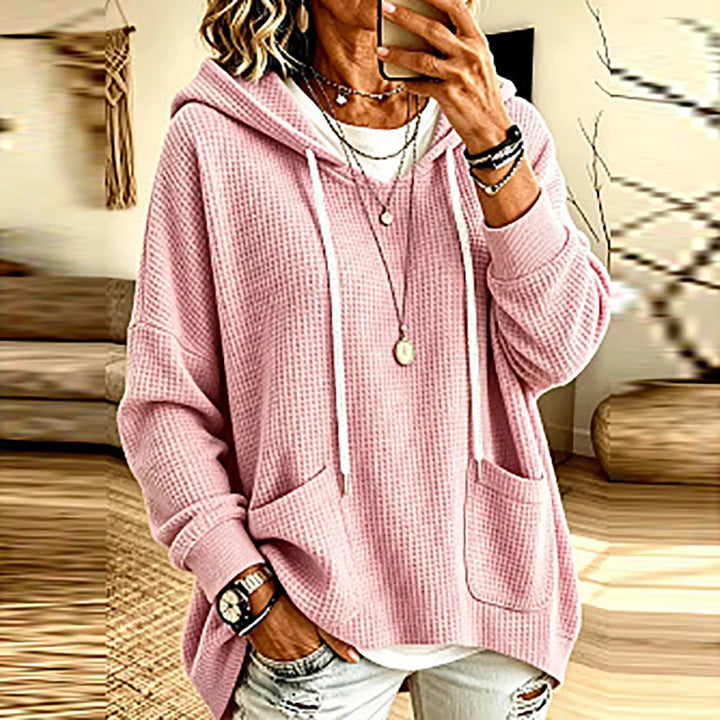 Brenna Waffle Pullover Hoodie