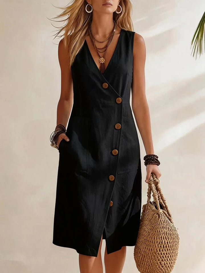 Madison Casual Pocket Midi Dress