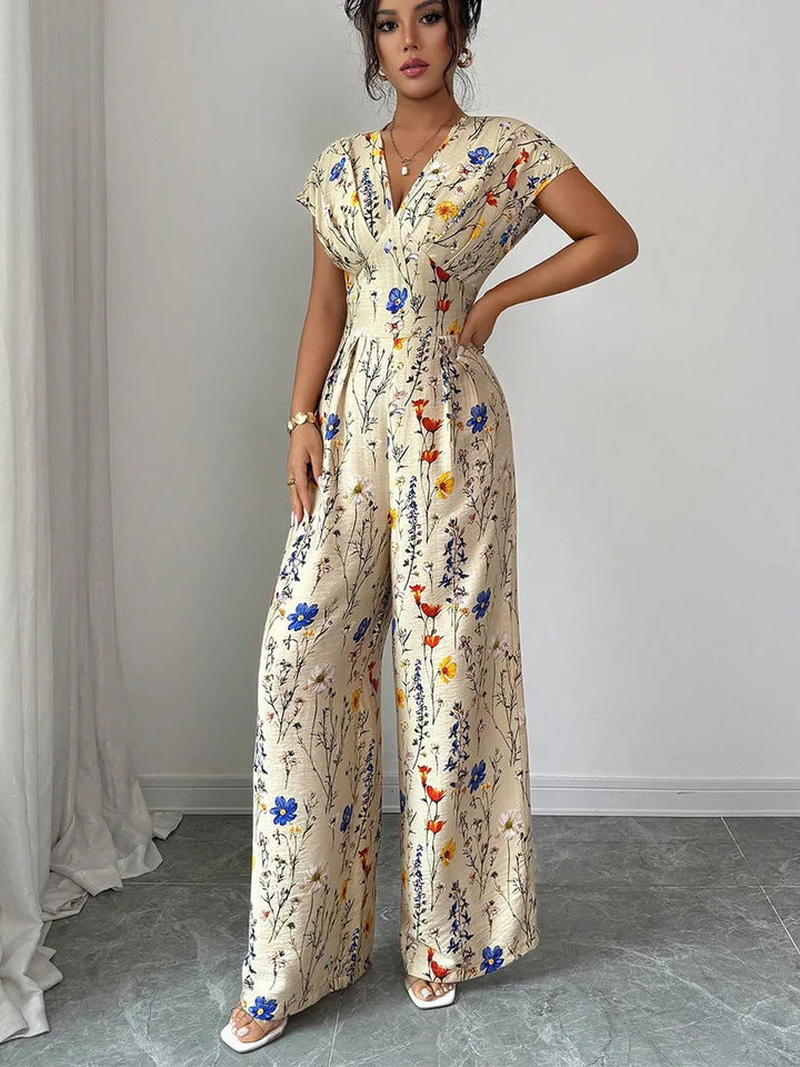 Miles Floral Print High Waist Jumpsuit