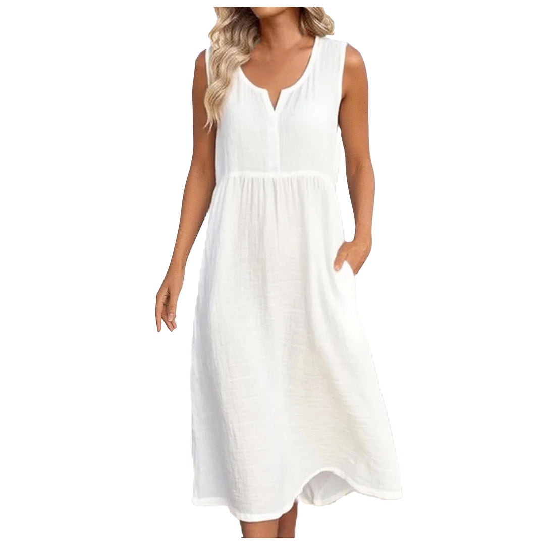 Rowan Notch Neck  Midi Dress