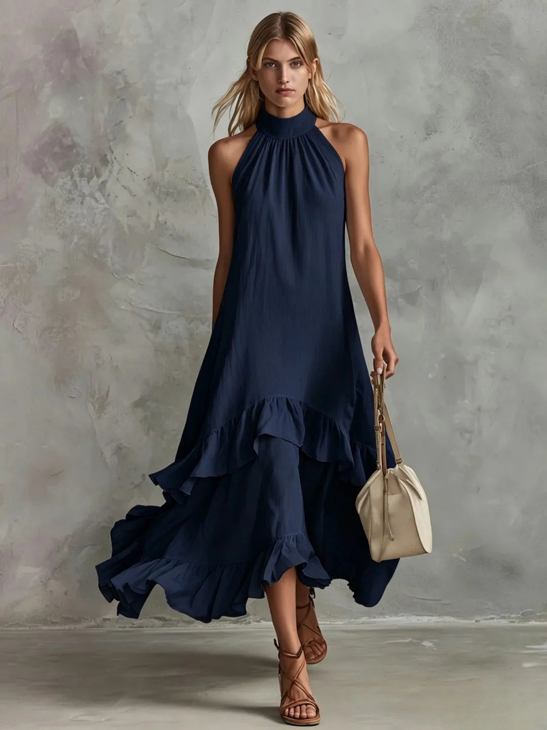 Dorothy Elegant Ruffle Wedding Guest Dress