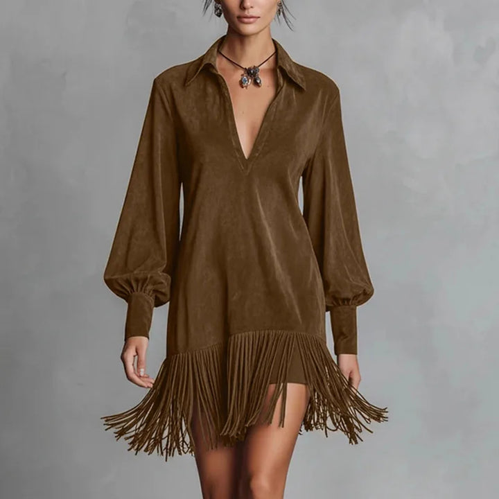 Roxanne Relaxed Fit Tassel Dress