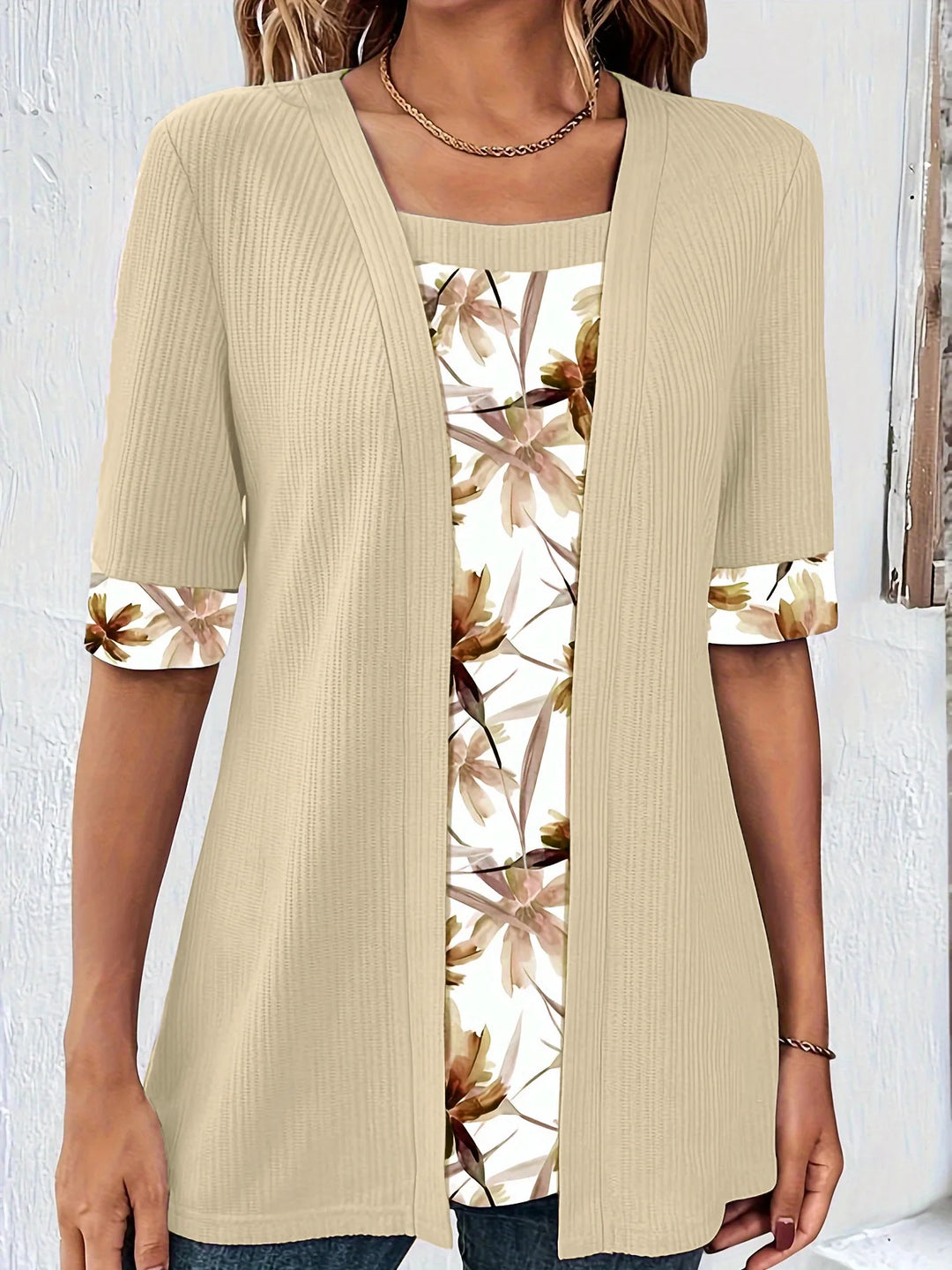 Celene Casual Floral Two-Piece Set