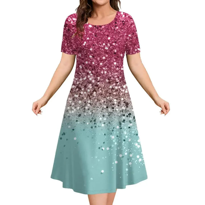 Abigail Printed A Line Midi Dress