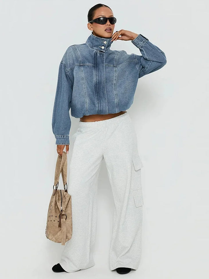 Odette Cropped Denim Jacket