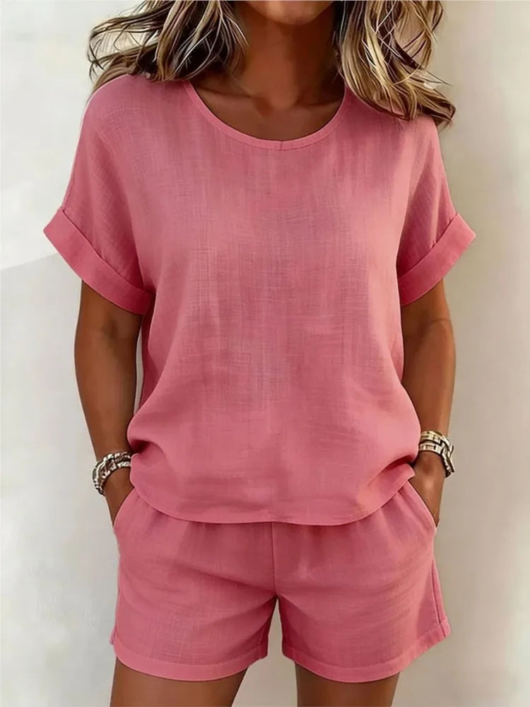 Sylvie Casual Two-Piece Shorts Set