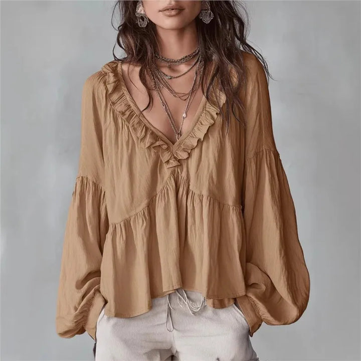 Elara Ruffle Blouse