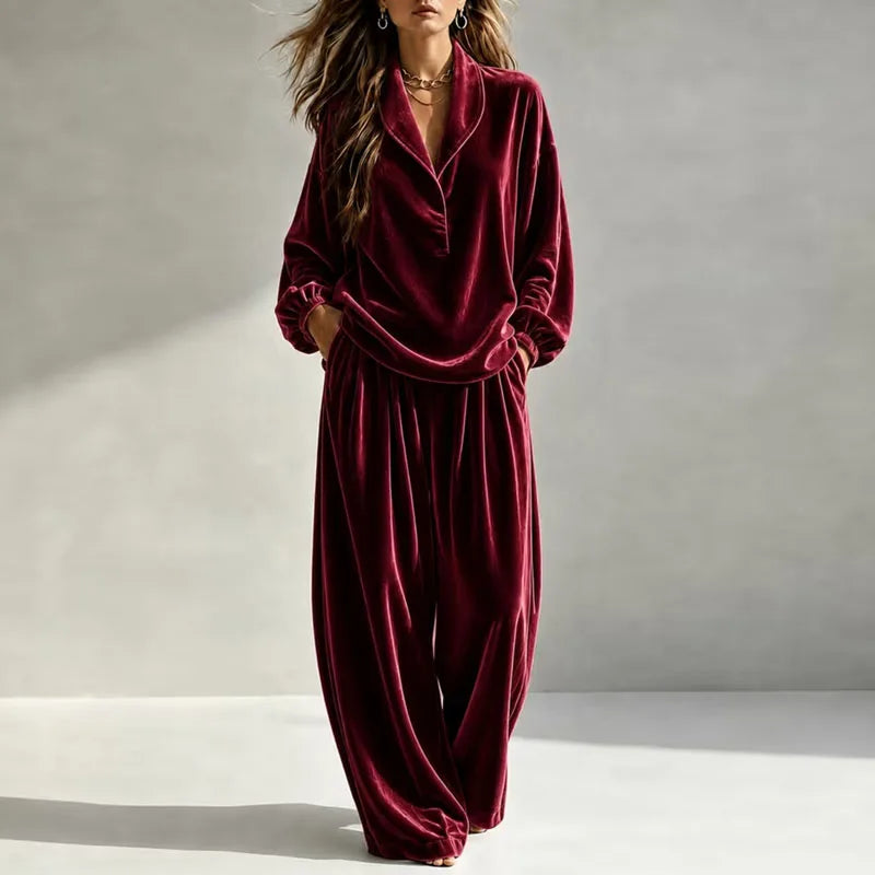Rosalie Velvet Wide Leg Set