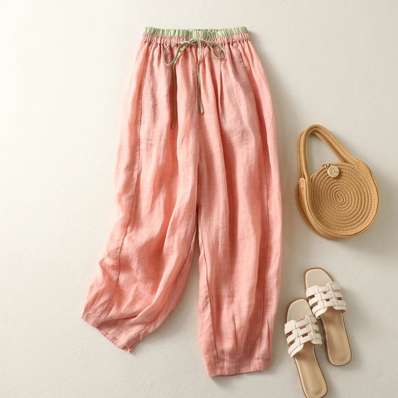 Hadley Drawstring Linen Trousers