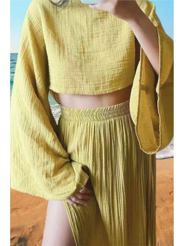 Kimberly Crop Top and Maxi Skirt Set