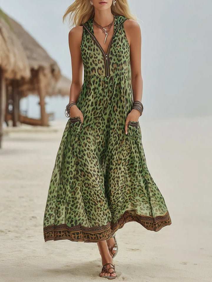 Dakota Flowy Leopard Maxi Dress