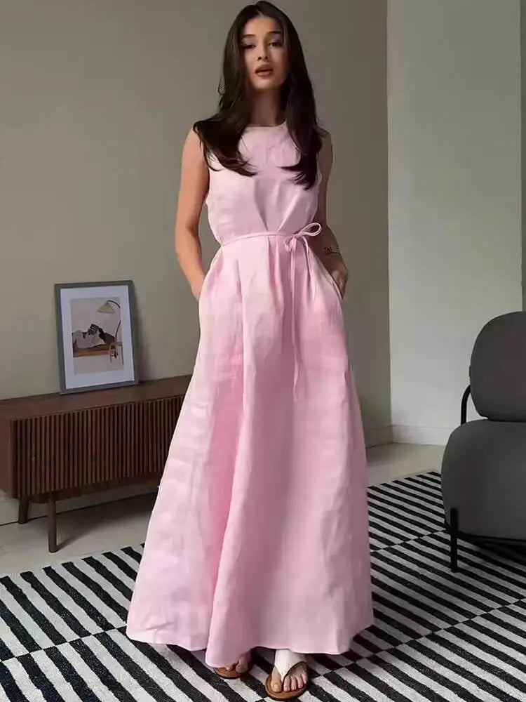 Winnie Waist Tie Maxi Dress