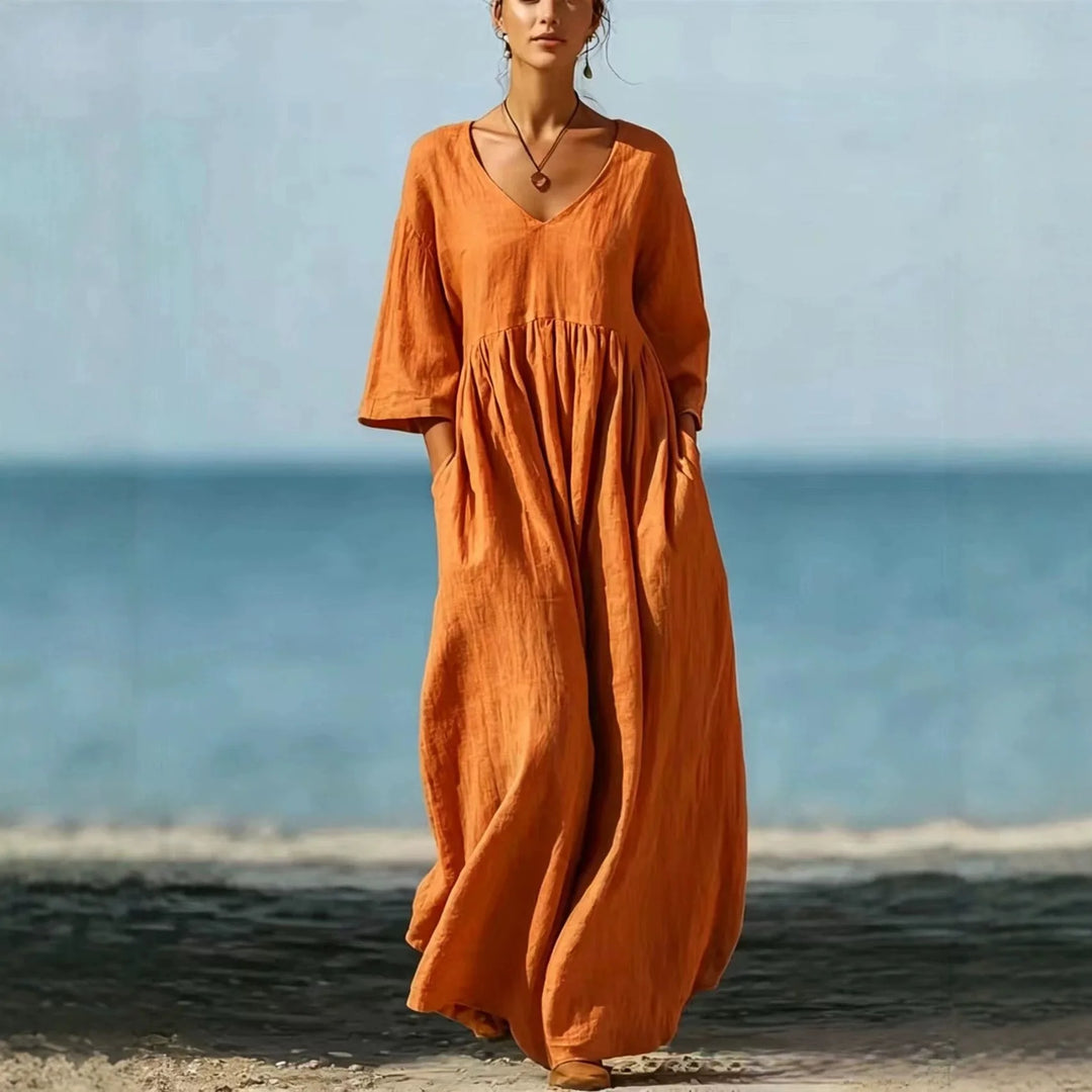 Sierra Linen Blend Maxi Dress