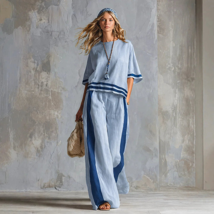 Danica Color Block Trouser Set