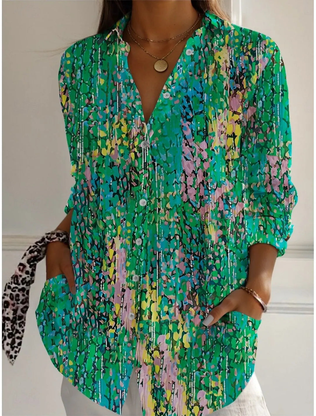 Brianna Floral Button Front Blouse
