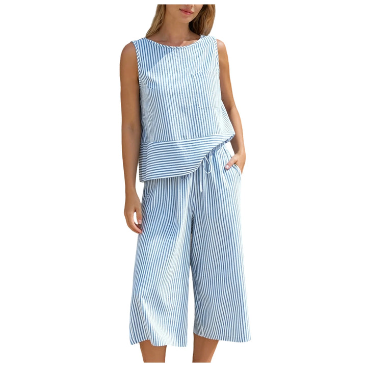 Sandy Striped Summer Trouser Set