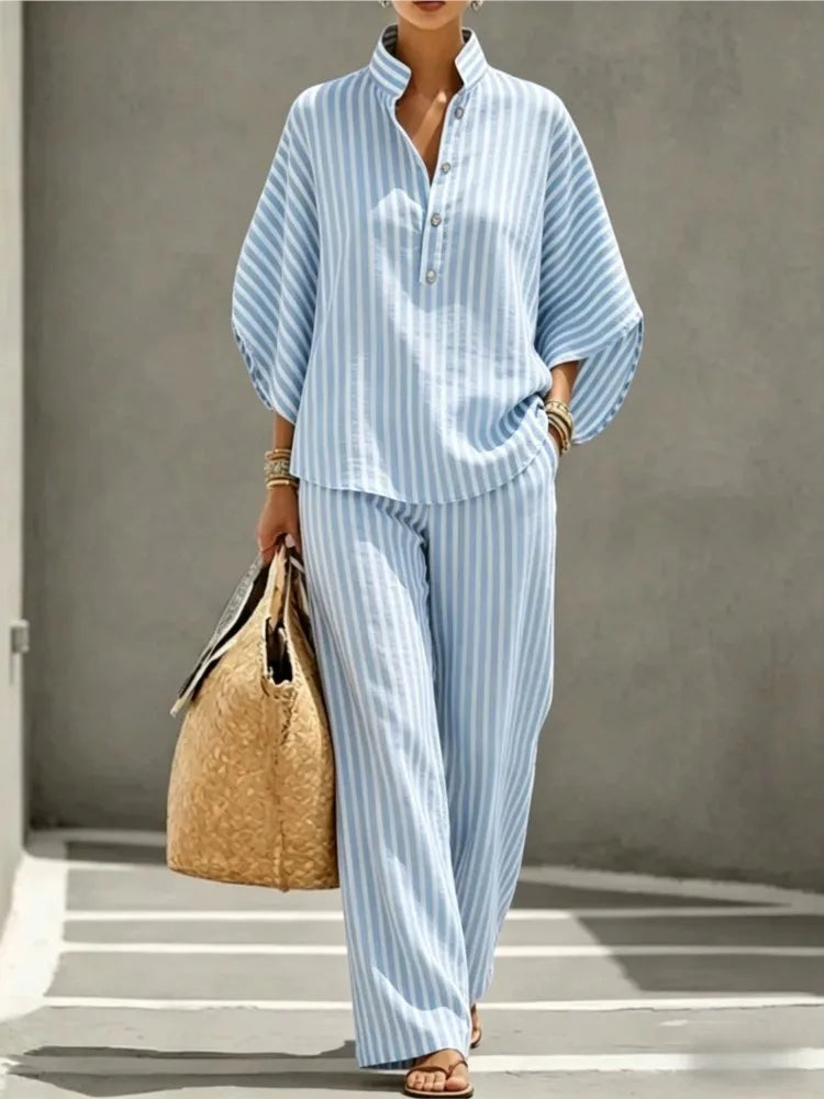 Ainsley Striped Two-Piece Set