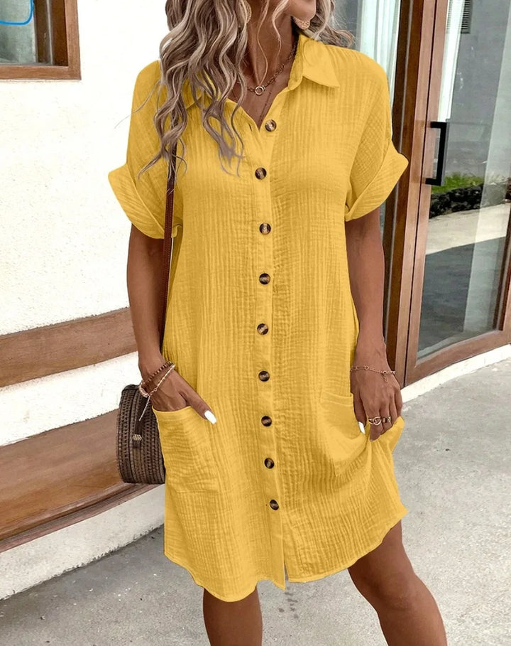 Virelia Effortless Short Sleeve Tunic Mini Dress