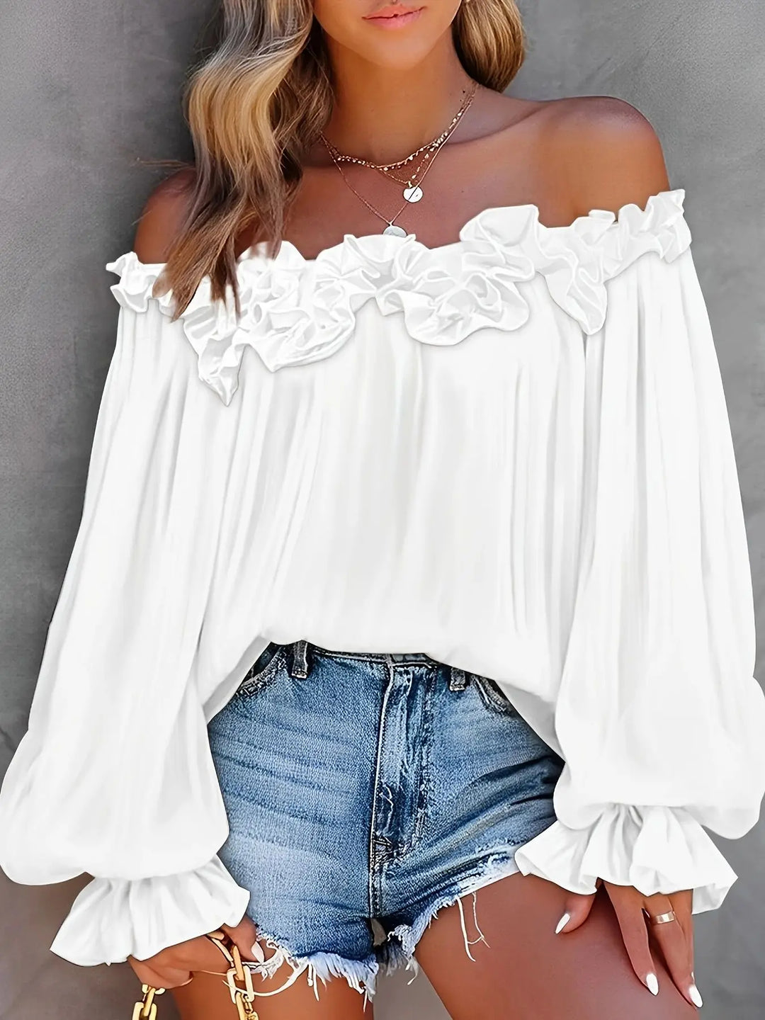 Saylor Off Shoulder Ruffle Blouse