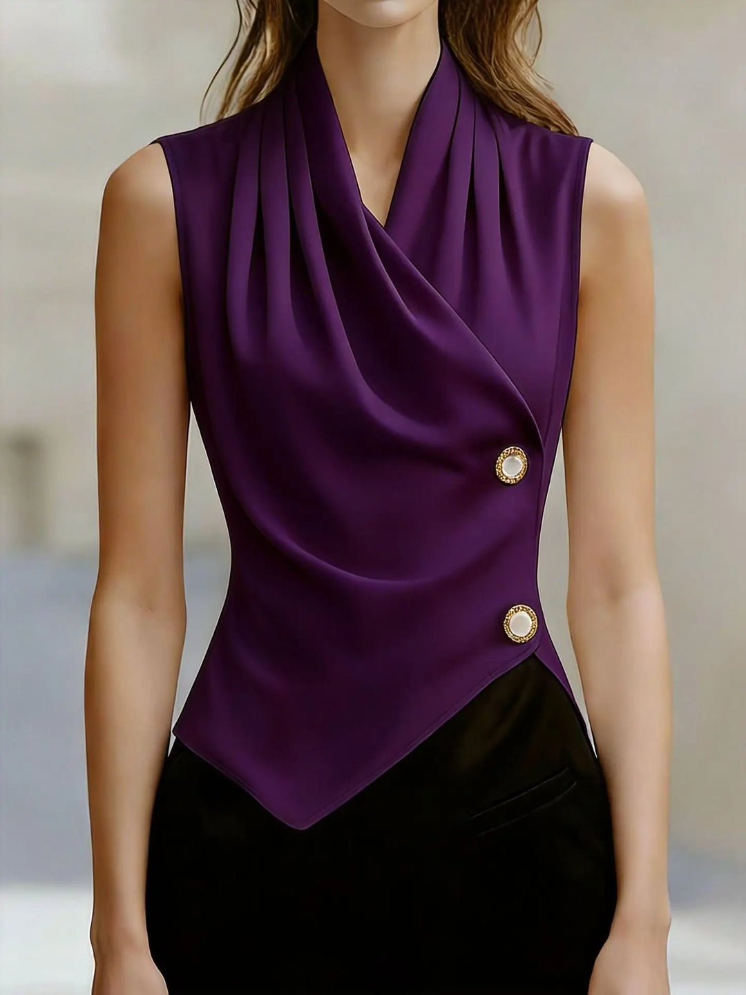 Valeria Draped Neck Blouse