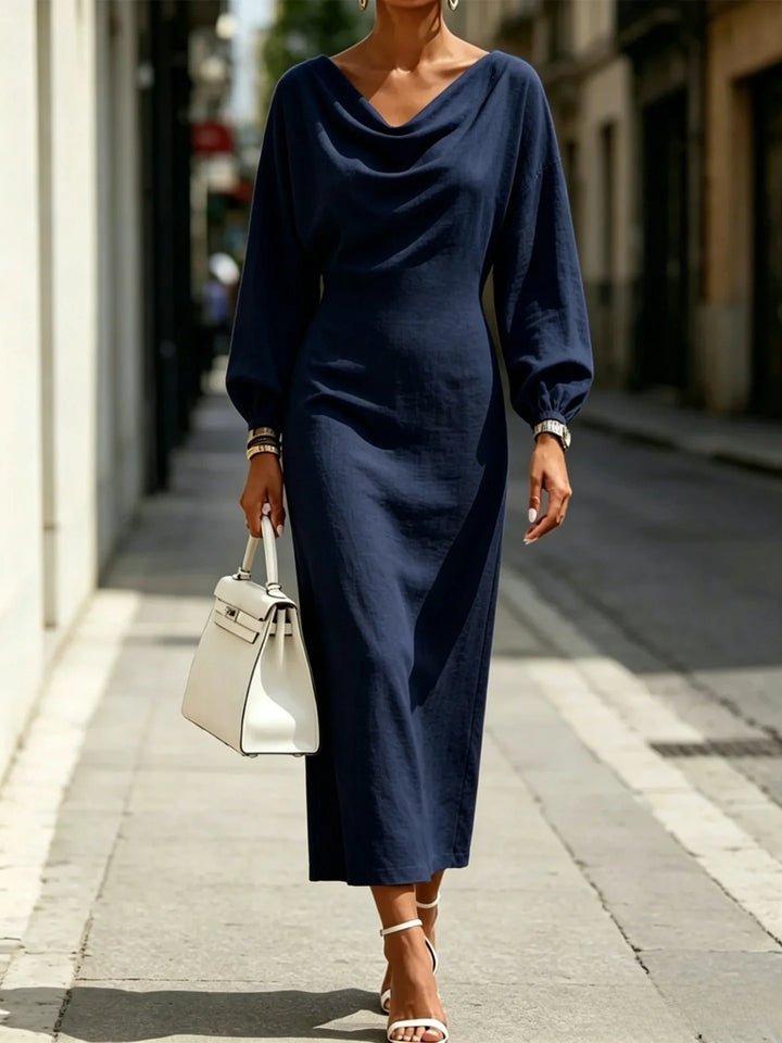 Adeline Cowl Neck Midi Dress