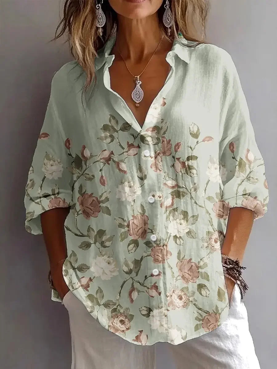 Rosalie Floral Button Up Blouse