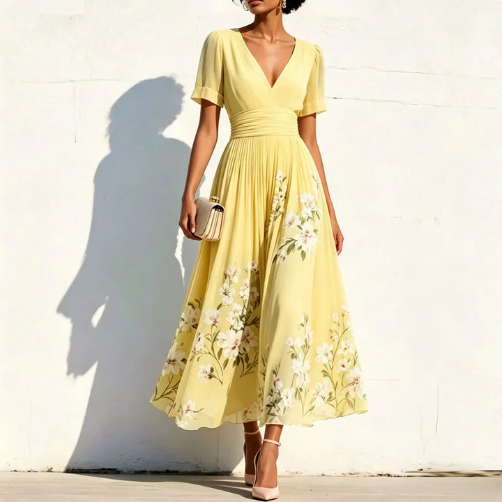 Paula Floral A Line Wedding Guest Dress